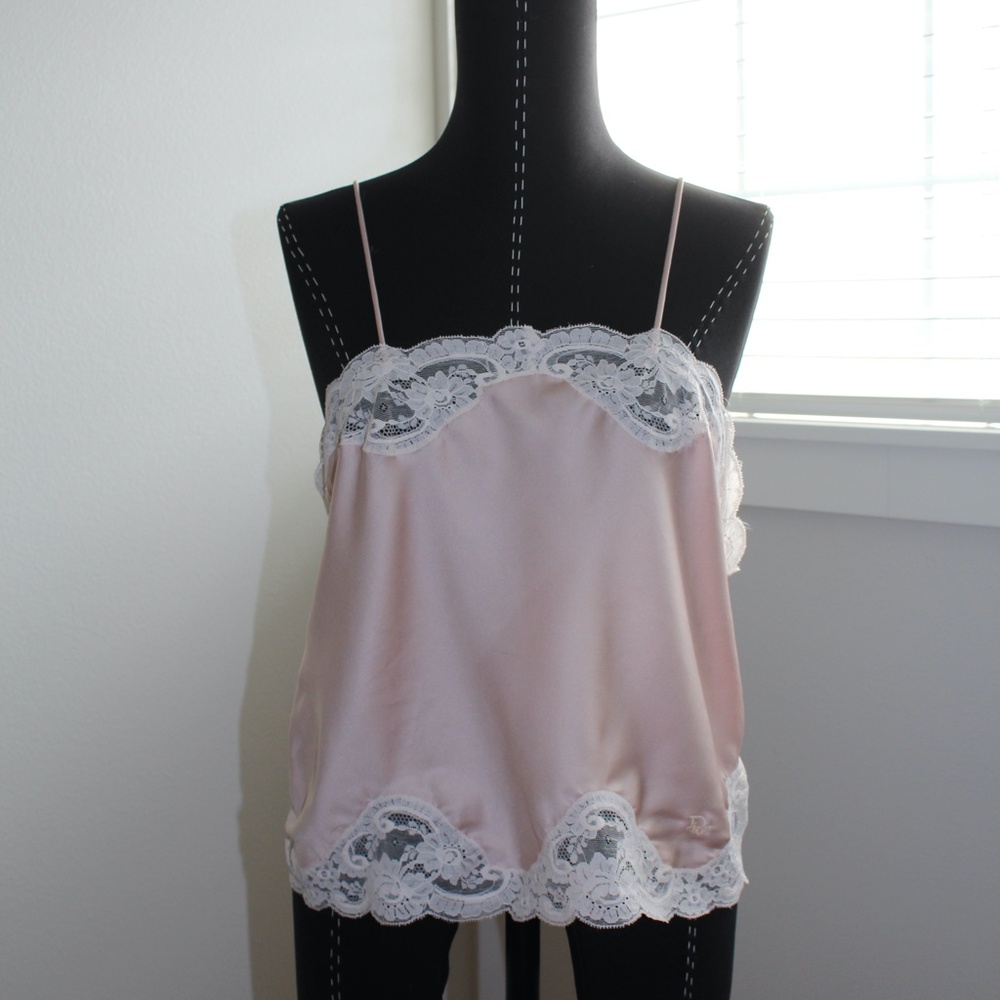 Christian Dior Lace Trimmed Slip Tank